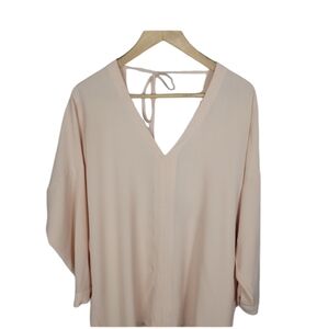 Zara Basic cream peachy open back top medium over sized